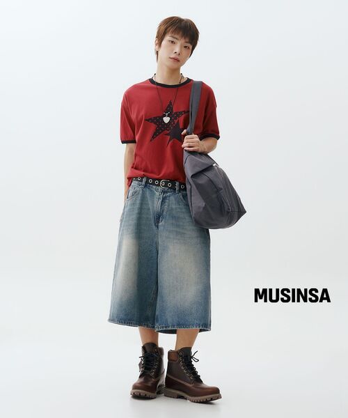 AMOU(アモウ)の「Two Star Ringer T-shirts RED(Tシャツ/カットソー・レディース・その他・W/3/2)」の11枚目の写真