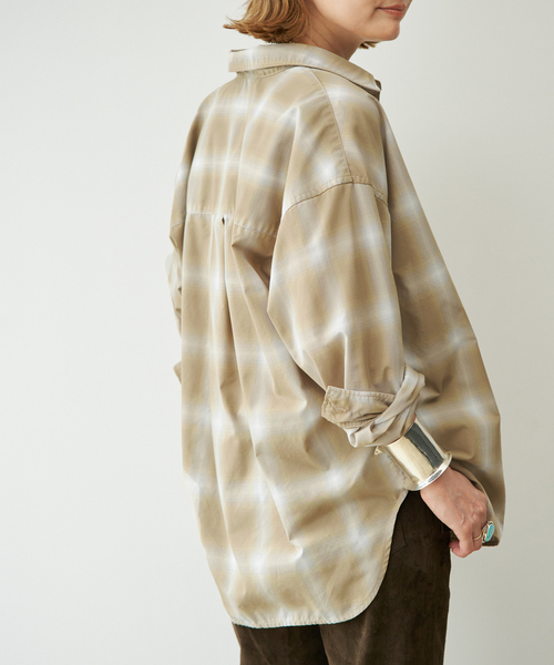 Deuxieme Classe(ドゥーズィエムクラス)の「*Vintage Check シャツ2(シャツ/ブラウス・レディース・ベージュ・FREE)」の2枚目の写真