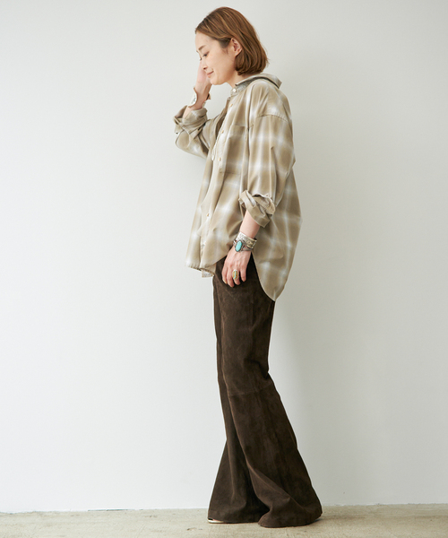 Deuxieme Classe(ドゥーズィエムクラス)の「*Vintage Check シャツ2(シャツ/ブラウス・レディース・ベージュ・FREE)」の4枚目の写真