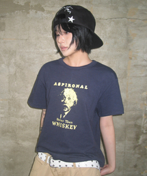 ASPIRONAL スラブクロップドTシャツ[ネイビー]
