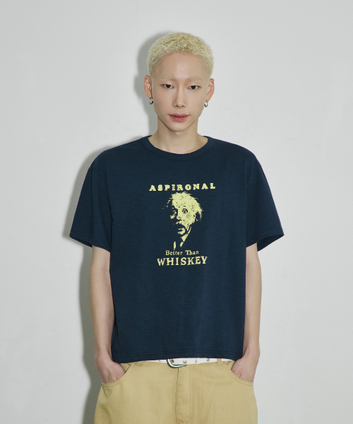 SCALLYWAG（スカリーワグ）の「ASPIRONAL スラブクロップドTシャツ[ネイビー]（Tシャツ/カットソー・レディース・その他・SMALL/MEDIUM/LARGE）」の2枚目の写真