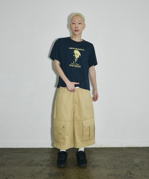 SCALLYWAG（スカリーワグ）の「ASPIRONAL スラブクロップドTシャツ[ネイビー]（Tシャツ/カットソー・レディース・その他・SMALL/MEDIUM/LARGE）」の4枚目の写真