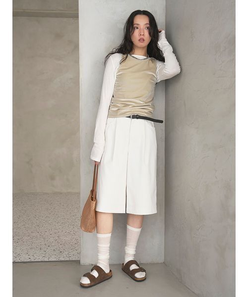 emmi(エミ)の「【emmi×Plax(TM)】クルーネックカットソー(Tシャツ/カットソー・レディース・ホワイト/ライム/ブラウン・F)」の14枚目の写真