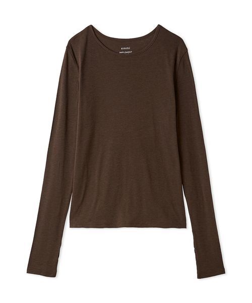 emmi(エミ)の「【emmi×Plax(TM)】クルーネックカットソー(Tシャツ/カットソー・レディース・ホワイト/ライム/ブラウン・F)」の18枚目の写真