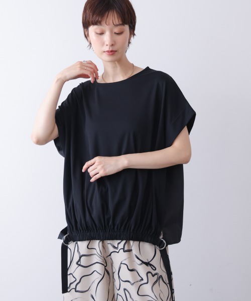 Bou Jeloud(ブージュルード)の「ドロストヘムタックプルオーバー(Tシャツ/カットソー・レディース・グレー/ブラック/レッド・FREE)」の4枚目の写真