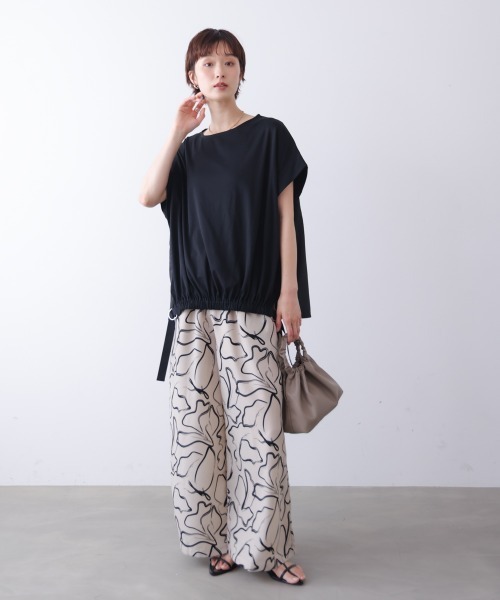 Bou Jeloud(ブージュルード)の「ドロストヘムタックプルオーバー(Tシャツ/カットソー・レディース・グレー/ブラック/レッド・FREE)」の5枚目の写真