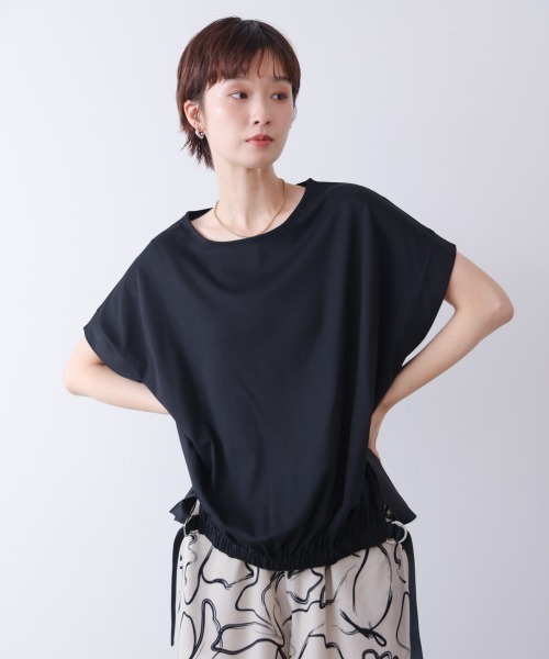 Bou Jeloud(ブージュルード)の「ドロストヘムタックプルオーバー(Tシャツ/カットソー・レディース・グレー/ブラック/レッド・FREE)」の6枚目の写真
