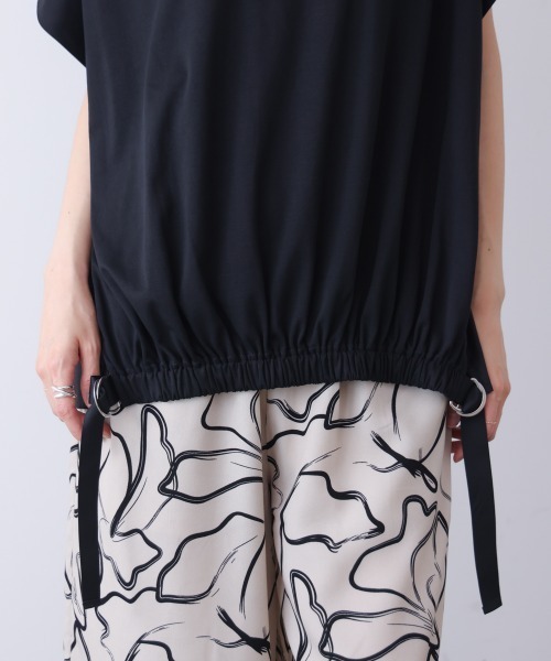 Bou Jeloud(ブージュルード)の「ドロストヘムタックプルオーバー(Tシャツ/カットソー・レディース・グレー/ブラック/レッド・FREE)」の13枚目の写真