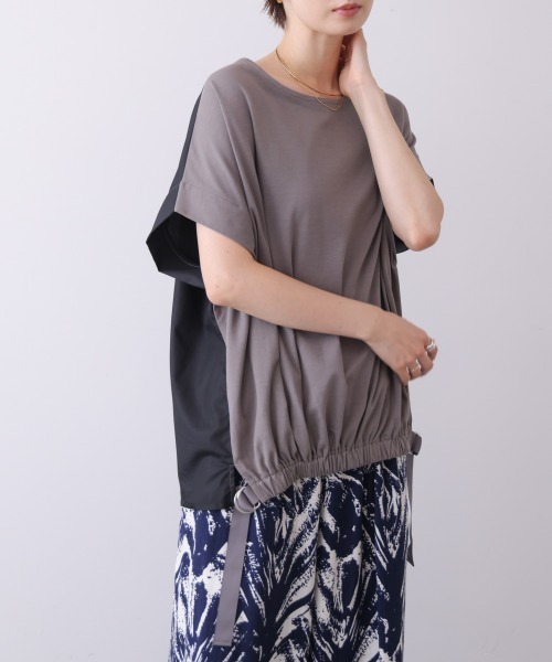 Bou Jeloud(ブージュルード)の「ドロストヘムタックプルオーバー(Tシャツ/カットソー・レディース・グレー/ブラック/レッド・FREE)」の19枚目の写真