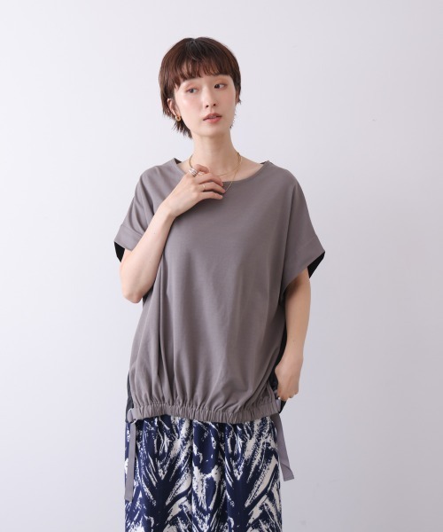 Bou Jeloud(ブージュルード)の「ドロストヘムタックプルオーバー(Tシャツ/カットソー・レディース・グレー/ブラック/レッド・FREE)」の20枚目の写真