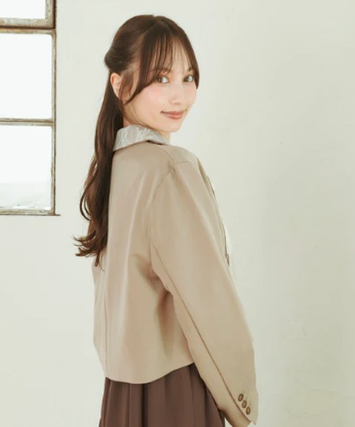 amr.(アムレ)の「レーステーラードジャケット(テーラードジャケット・レディース・ベージュ・FREE)」の13枚目の写真