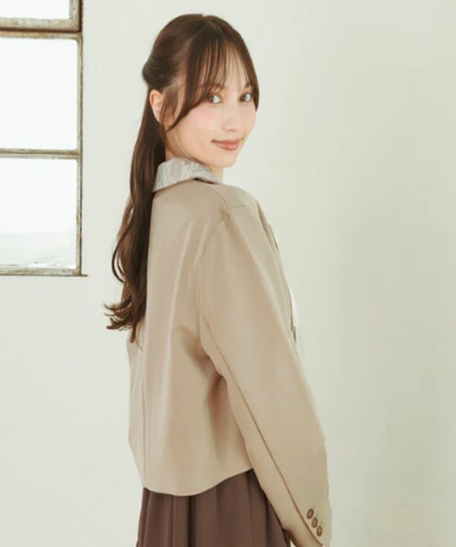 amr.(アムレ)の「レーステーラードジャケット(テーラードジャケット・レディース・ベージュ・FREE)」の14枚目の写真