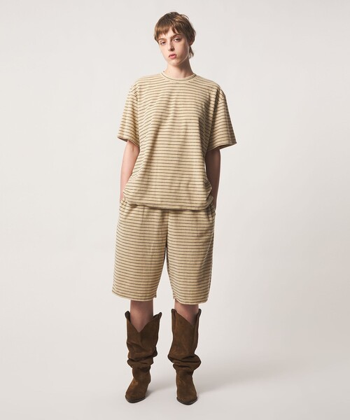 6(ロク)の「<6(ROKU)>パイル Tシャツ BORDER(Tシャツ/カットソー・レディース・オフホワイト・FREE)」の5枚目の写真