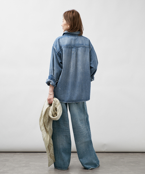 NEEDBY heritage(ニードバイヘリテージ)の「NEEDBY VINTAGE ニードバイ ヴィンテージ ISE 7579V3442(シャツ/ブラウス・レディース・コバルトブルー・X-SMALL)」の4枚目の写真