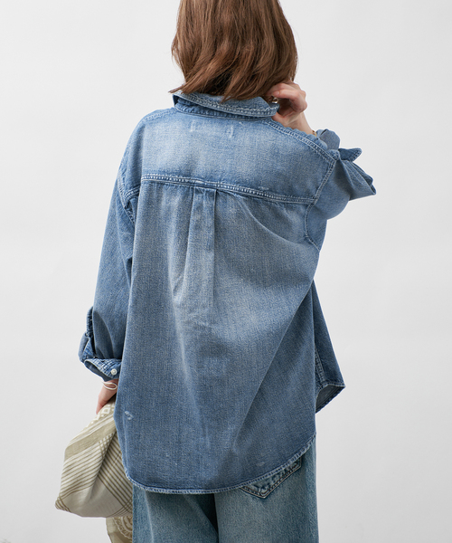 NEEDBY heritage(ニードバイヘリテージ)の「NEEDBY VINTAGE ニードバイ ヴィンテージ ISE 7579V3442(シャツ/ブラウス・レディース・コバルトブルー・X-SMALL)」の5枚目の写真