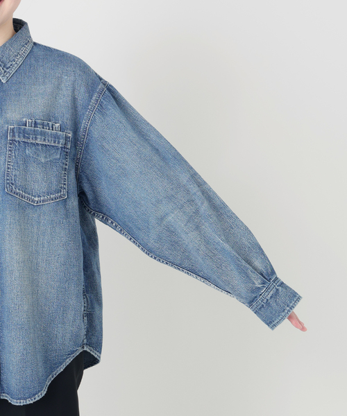 NEEDBY heritage(ニードバイヘリテージ)の「NEEDBY VINTAGE ニードバイ ヴィンテージ ISE 7579V3442(シャツ/ブラウス・レディース・コバルトブルー・X-SMALL)」の11枚目の写真