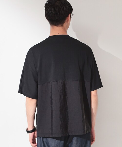 THE SHOP TK (ザ ショップ ティーケー )の「【ゆったりシルエット】前後切り替え 半袖Tシャツ(Tシャツ/カットソー・メンズ・オフホワイト/ブラック・03/04/02)」の8枚目の写真