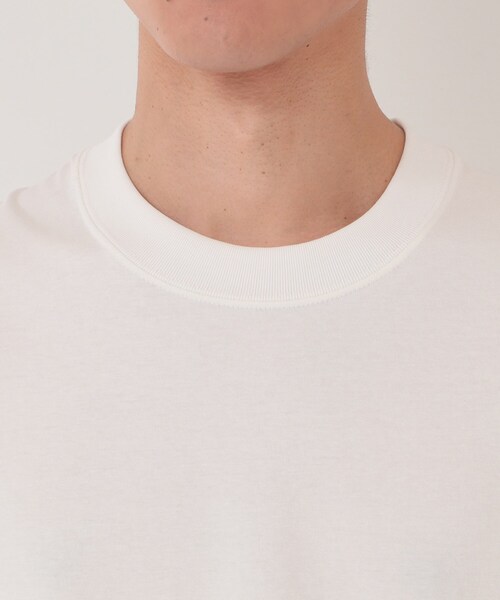 THE SHOP TK (ザ ショップ ティーケー )の「【ゆったりシルエット】前後切り替え 半袖Tシャツ(Tシャツ/カットソー・メンズ・オフホワイト/ブラック・03/04/02)」の14枚目の写真