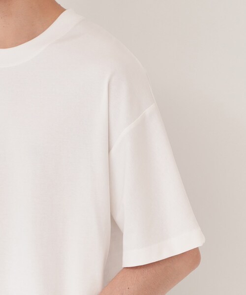 THE SHOP TK (ザ ショップ ティーケー )の「【ゆったりシルエット】前後切り替え 半袖Tシャツ(Tシャツ/カットソー・メンズ・オフホワイト/ブラック・03/04/02)」の15枚目の写真