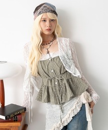 WEGO | WEGO/【26年春夏新作】レースミニチェックキャミ(キャミソール)