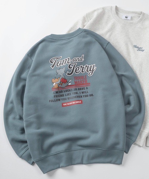 Tom&Jerry(トムアンドジェリー)の「【71】【TOM&JERRY/トムとジェリー】裏起毛 クルーネック スウェット/バックプリント/ワンポイント刺繍/ユニセックス/レディース/メンズ(S)(スウェット・レディース・ブラック系/グレー系/ブラック/ベージュ/モカ/グレー/ブルー/オフホワイト・M/L)」の8枚目の写真