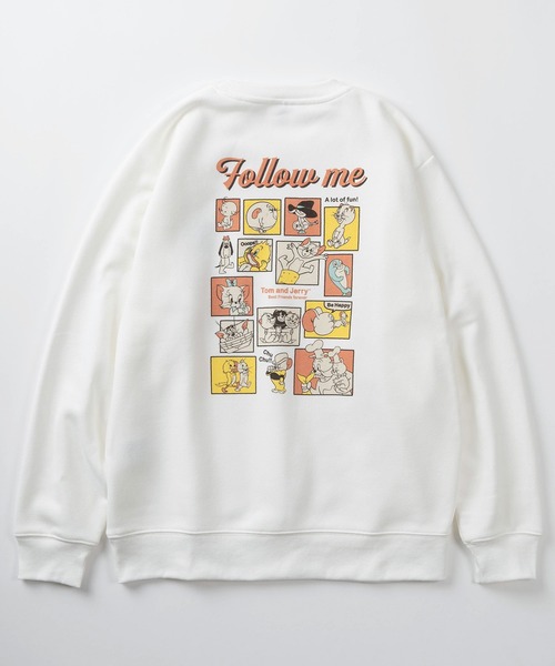 Tom&Jerry(トムアンドジェリー)の「【71】【TOM&JERRY/トムとジェリー】裏起毛 クルーネック スウェット/バックプリント/ワンポイント刺繍/ユニセックス/レディース/メンズ(S)(スウェット・レディース・ブラック系/グレー系/ブラック/ベージュ/モカ/グレー/ブルー/オフホワイト・M/L)」の10枚目の写真