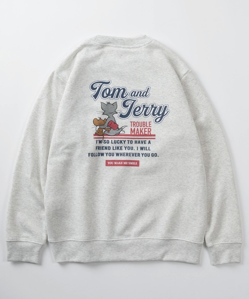 Tom&Jerry(トムアンドジェリー)の「【71】【TOM&JERRY/トムとジェリー】裏起毛 クルーネック スウェット/バックプリント/ワンポイント刺繍/ユニセックス/レディース/メンズ(S)(スウェット・レディース・ブラック系/グレー系/ブラック/ベージュ/モカ/グレー/ブルー/オフホワイト・M/L)」の16枚目の写真