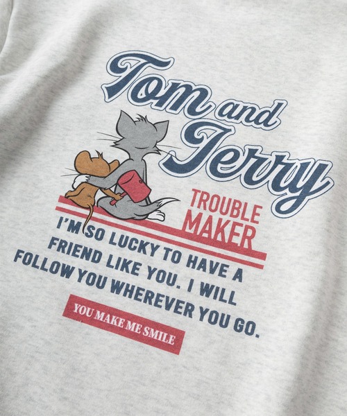 Tom&Jerry(トムアンドジェリー)の「【71】【TOM&JERRY/トムとジェリー】裏起毛 クルーネック スウェット/バックプリント/ワンポイント刺繍/ユニセックス/レディース/メンズ(S)(スウェット・レディース・ブラック系/グレー系/ブラック/ベージュ/モカ/グレー/ブルー/オフホワイト・M/L)」の18枚目の写真