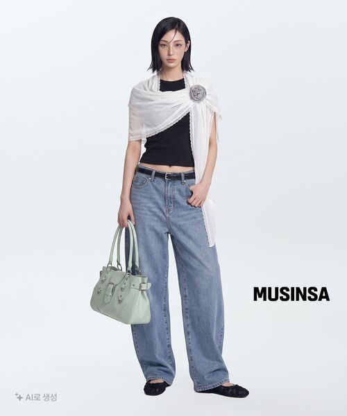 DIMANCHE（ディマンシュ）の「Editor Bag (mint)（ショルダーバッグ・レディース・その他・FREE）」の5枚目の写真