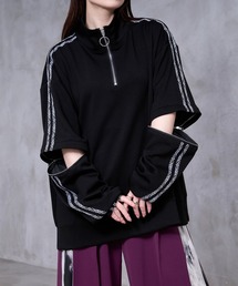 ビッグシルエット襟付きソリッドスタジャン EMMA CLOTHES（スタジャン
