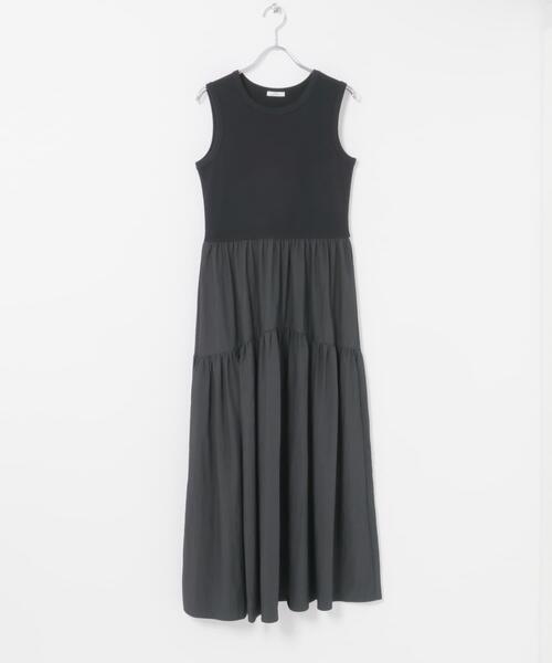 ITEMS URBANRESEARCH（アイテムズ アーバンリサーチ）の「ノースリーブドッキングワンピース（ワンピース・レディース・ベージュ/カーキ/ブラック・FREE）」の11枚目の写真