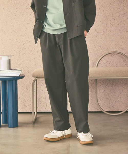 GLOBAL WORK(グローバルワーク)の「SOLOTEX/お手入れらくらくイージーパンツ/734129(その他パンツ・メンズ・グレイッシュベージュ/オリーブ/杢グレー/モカ・SMALL/X-LARGE/LARGE/MEDIUM)」の4枚目の写真
