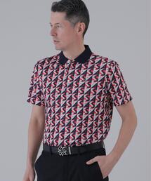 【St ANDREWS】【吸水速乾】【UVカット】SAラインプリント半袖ポロシャツ (MENS)