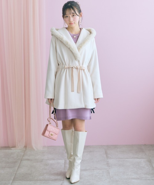 marun(マルン)の「<大きいサイズ>ビッグショールカラートッパーコート marun(その他アウター・レディース・ブラック/アイボリー・L/3L/LL/5L/4L)」の16枚目の写真