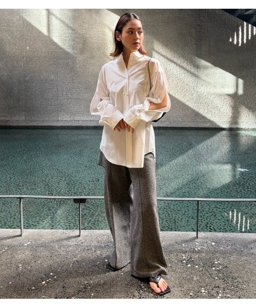 LE CIEL BLEU(ルシェルブルー)の「ツイードV-ウエストパンツ / Tweed V-Waist Pants(その他パンツ・レディース・ブルー/ブラック・36/34/38)」の14枚目の写真