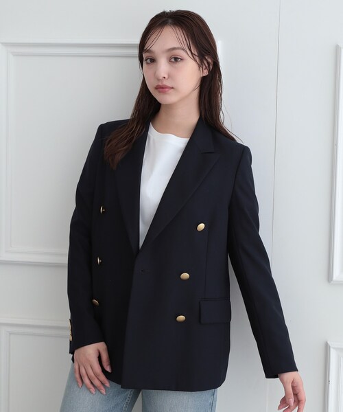 DRESSTERIOR(ドレステリア)の「ウールブレンド ブレザー(テーラードジャケット・レディース・ネイビー・38/36/34)」の3枚目の写真
