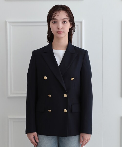 DRESSTERIOR(ドレステリア)の「ウールブレンド ブレザー(テーラードジャケット・レディース・ネイビー・38/36/34)」の7枚目の写真