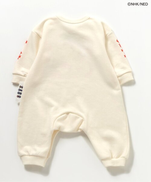 BREEZE(ブリーズ)の「【リンク】The Wakey Show ワッペンカバーオール(ロンパース・キッズ・オフホワイト/ネイビー・80/70)」の8枚目の写真