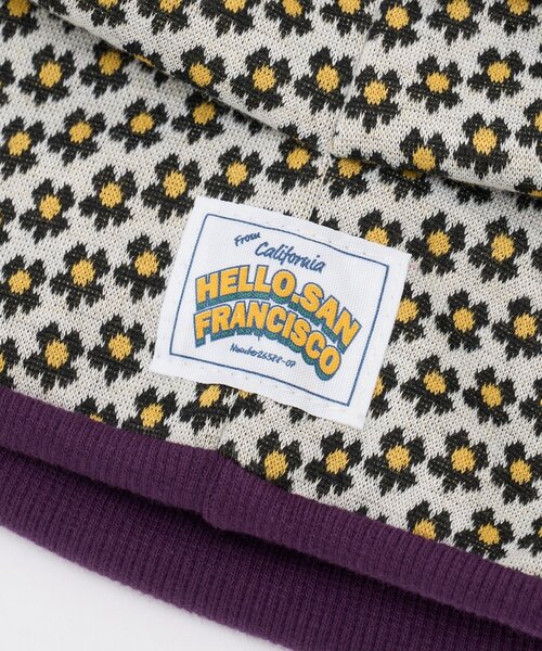 HELLO.SANFRANCISCO(ハローサンフランシスコ)の「【HELLO.SANFRANCISCO】花柄リブビーニー(ニットキャップ/ビーニー・レディース・グリーン/ブラック・ONE SIZE)」の10枚目の写真