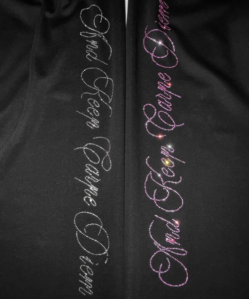 me+em select（ミームセレクト）の「【 セットアップ可能 】ラインストーンロゴワイドスウェットパンツ ／ Rhine stone logo wide sweatpants（スウェットパンツ・レディース・ブラック系1/ブラック・FREE）」の5枚目の写真