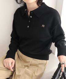 fredy emue（フレディエミュ）の「FR刺繍ハイゲージポロニットプルオーバー（ニット/セーター）」