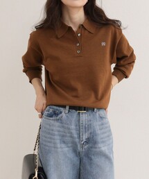 fredy emue（フレディエミュ）の「FR刺繍ハイゲージポロニットプルオーバー（ニット/セーター）」