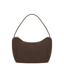 NICOLE NYLON MINI HOBO BAG_BROWN