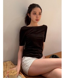 FRAY I.D | シアーベロアバックオープンTシャツ(Tシャツ/カットソー)