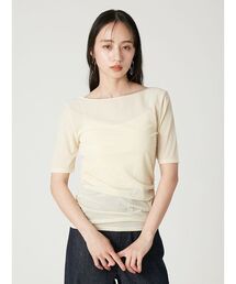 シアーベロアバックオープンTシャツ