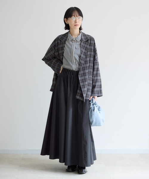 Paradise Picnic(パラダイスピクニック)の「Dignite Collier ドルマンギャザーストライプシャツ(シャツ/ブラウス・レディース・ベージュ/ネイビー・FREE)」の11枚目の写真