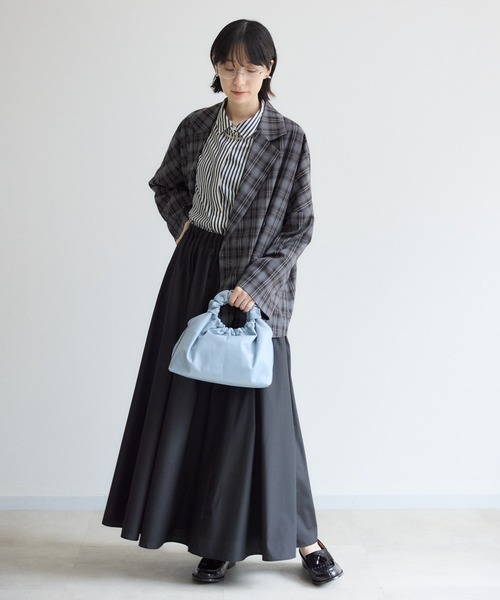 Paradise Picnic(パラダイスピクニック)の「Dignite Collier ドルマンギャザーストライプシャツ(シャツ/ブラウス・レディース・ベージュ/ネイビー・FREE)」の12枚目の写真