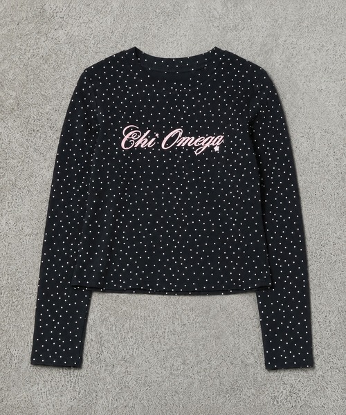 SPINNS(スピンズ)の「長袖カットソー/スタードットロゴ/韓国ガーリー(Tシャツ/カットソー・レディース・ネイビー/ミント/ブラウン/サックスブルー・ONESIZE)」の14枚目の写真