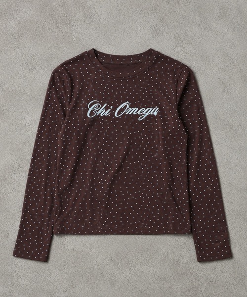 SPINNS(スピンズ)の「長袖カットソー/スタードットロゴ/韓国ガーリー(Tシャツ/カットソー・レディース・ネイビー/ミント/ブラウン/サックスブルー・ONESIZE)」の13枚目の写真