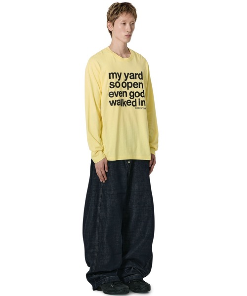Openyard（オープンヤード）の「『Openyard/オープンヤード』MY YARD LONG SLEEVE TEE/MY YARD長袖Tシャツ（Tシャツ/カットソー・レディース・ホワイト/ライトブルー/イエロー/チャコールグレー・L/M/S）」の19枚目の写真